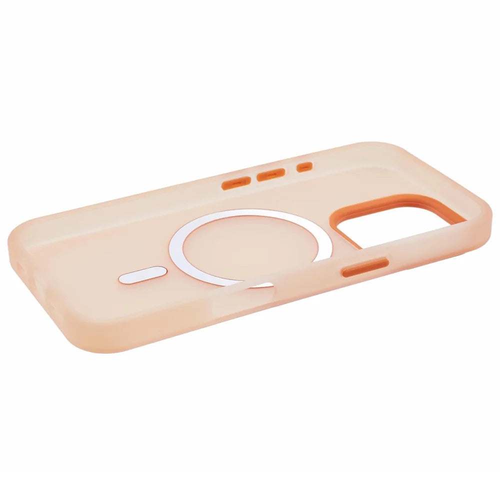 For iPhone 14 Pro Max Case Compatible with MagSafe Anti-Fingerprint Matte TPU Phone Cover - Orange - 5