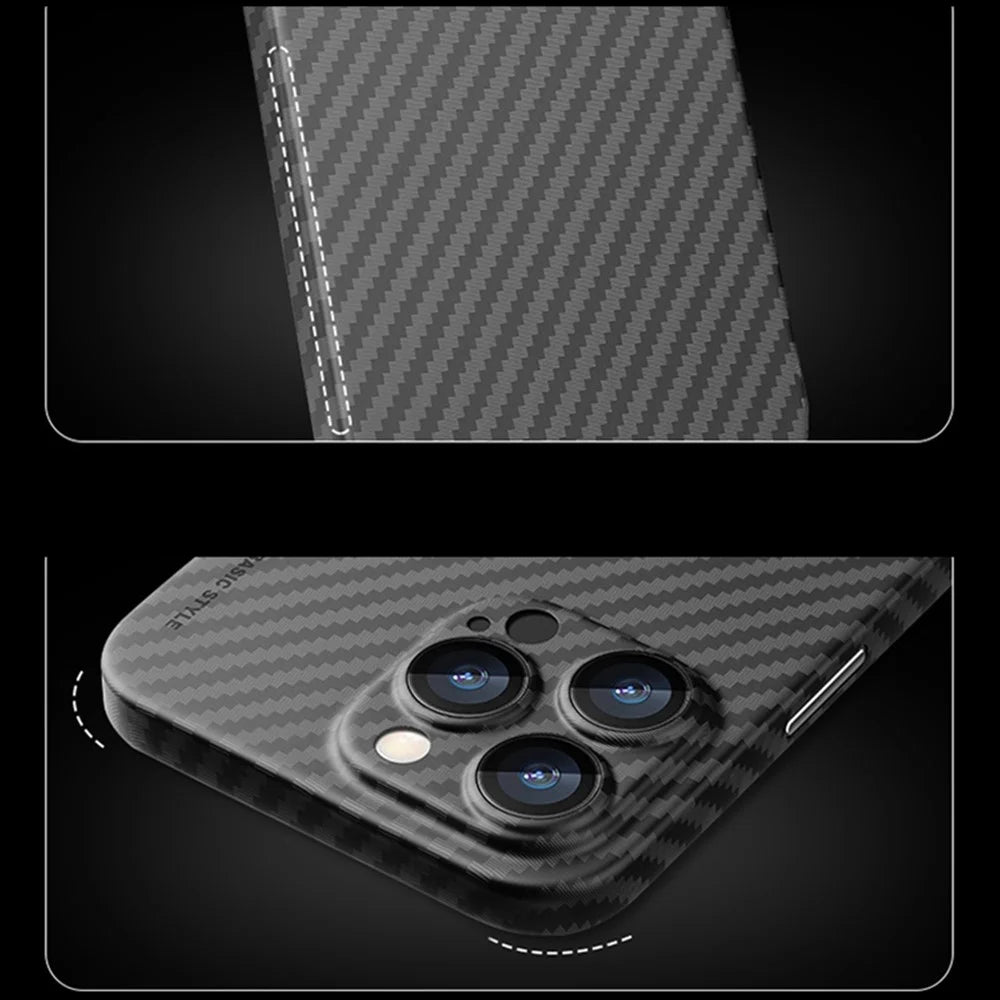 X-LEVEL For iPhone 16 Pro Max Case Slim Hard PC Phone Cover Carbon Fiber Texture - 6