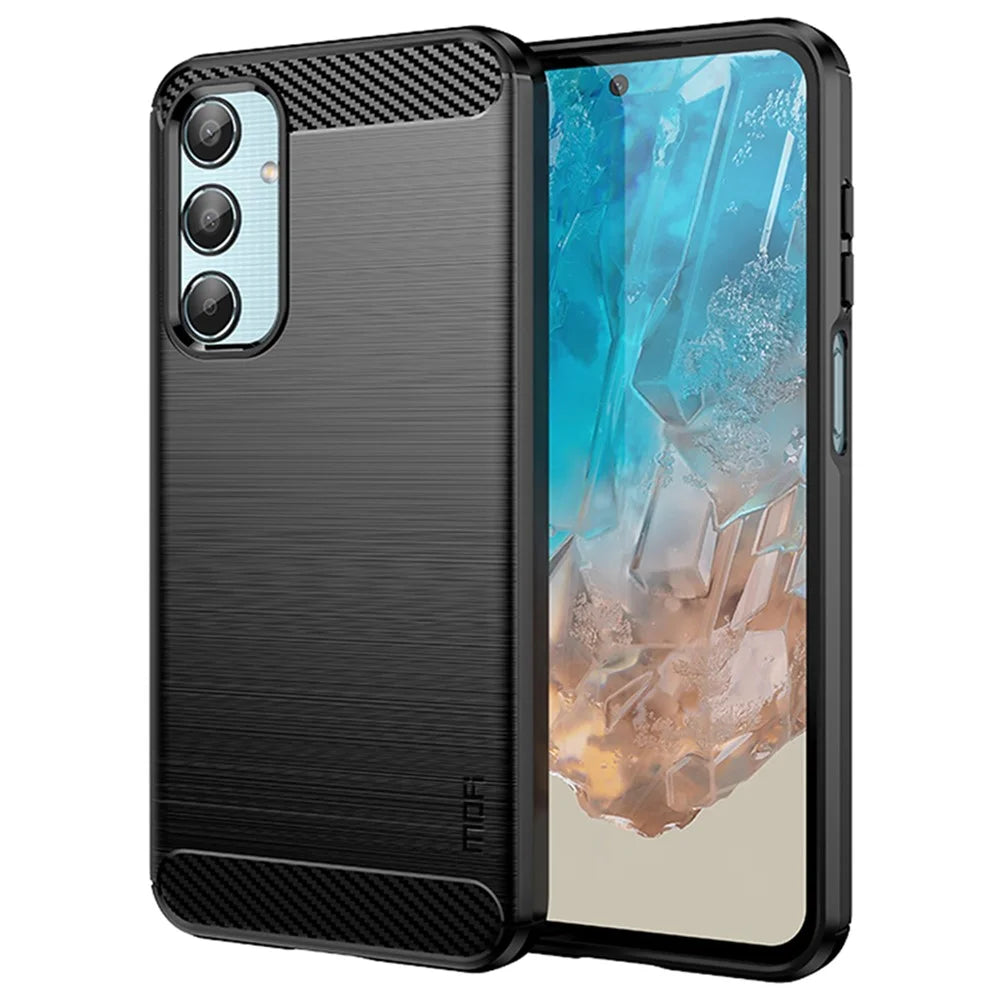 MOFI JK TPU Series-1 For Samsung Galaxy M35 5G TPU Phone Case Carbon Fiber Texture - Black - 1