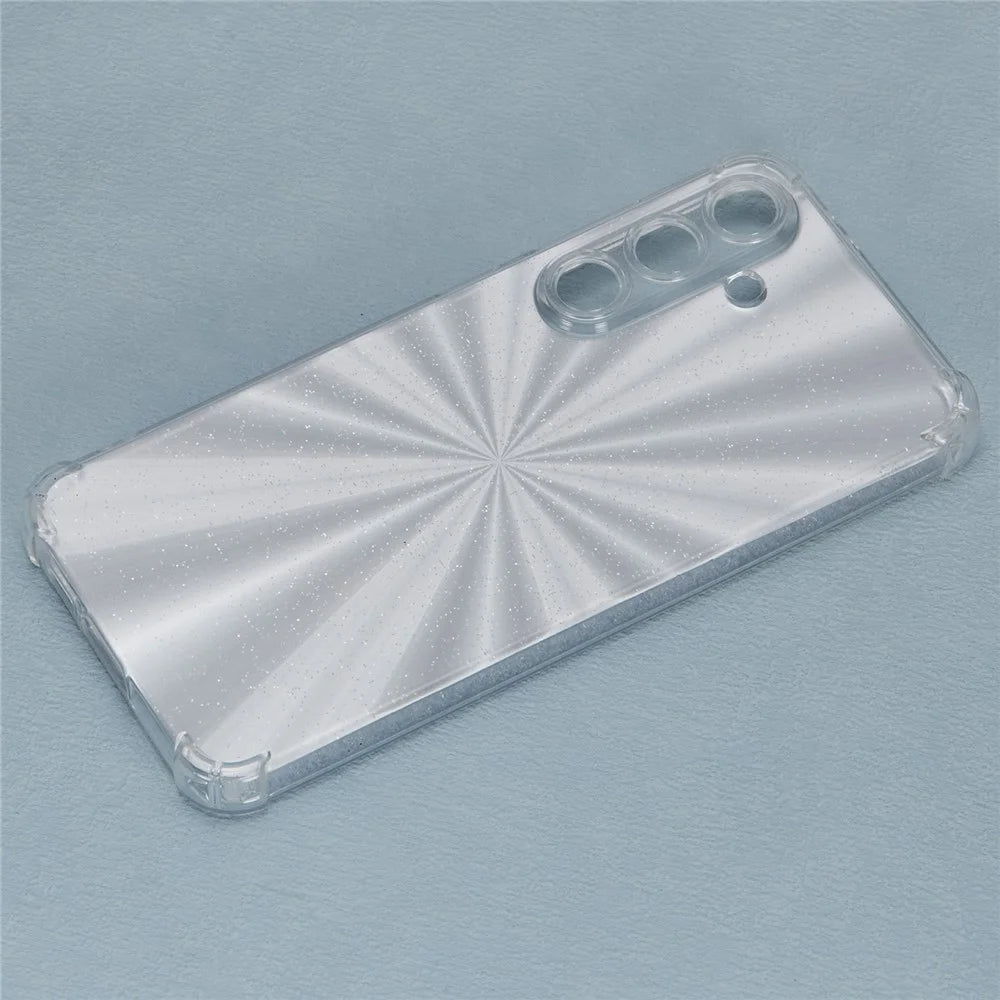 For Samsung Galaxy S24 FE Phone Case Anti-Drop TPU Protective Cover with Card Paper - Aurora Silver - 4