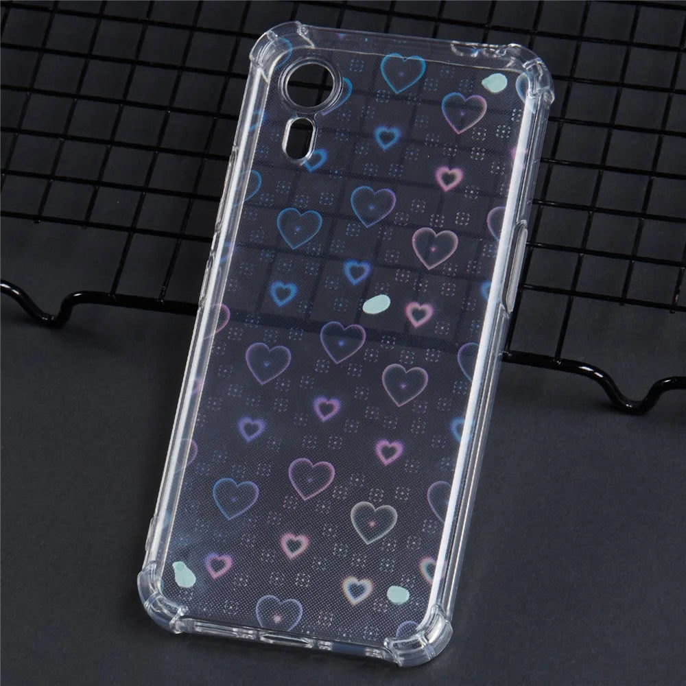 For Samsung Galaxy Xcover7 Clear Case Anti-Drop TPU Back Phone Cover with 4 Removable Papers - 6