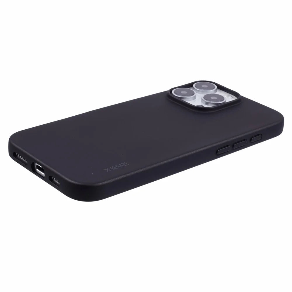 X-LEVEL Guardian Series For iPhone 16 Pro Case Matte TPU Soft Back Protective Cover - Black - 5