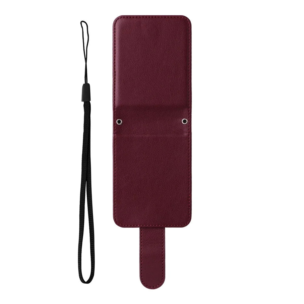 For Samsung Galaxy Z Flip7 FE 5G / Z Flip6 5G Case PU Leather Card Holder Folding Phone Cover - Wine Red - 2