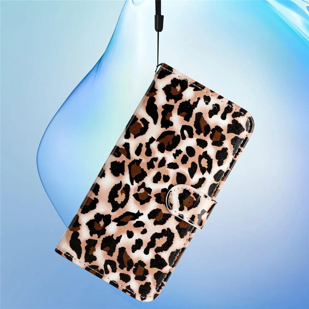For HMD Pulse / Pulse+ Wallet Case Printed Pattern Design Leather Phone Cover - Leopard Print - 5