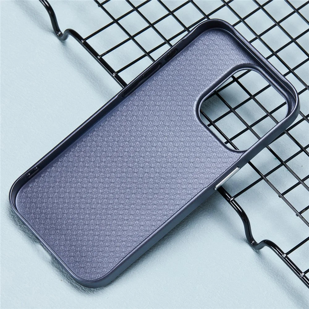 X-LEVEL For iPhone 16 Pro Max Case Hard PC Phone Cover Carbon Nano Fiber Texture Splicing - Blue - 4