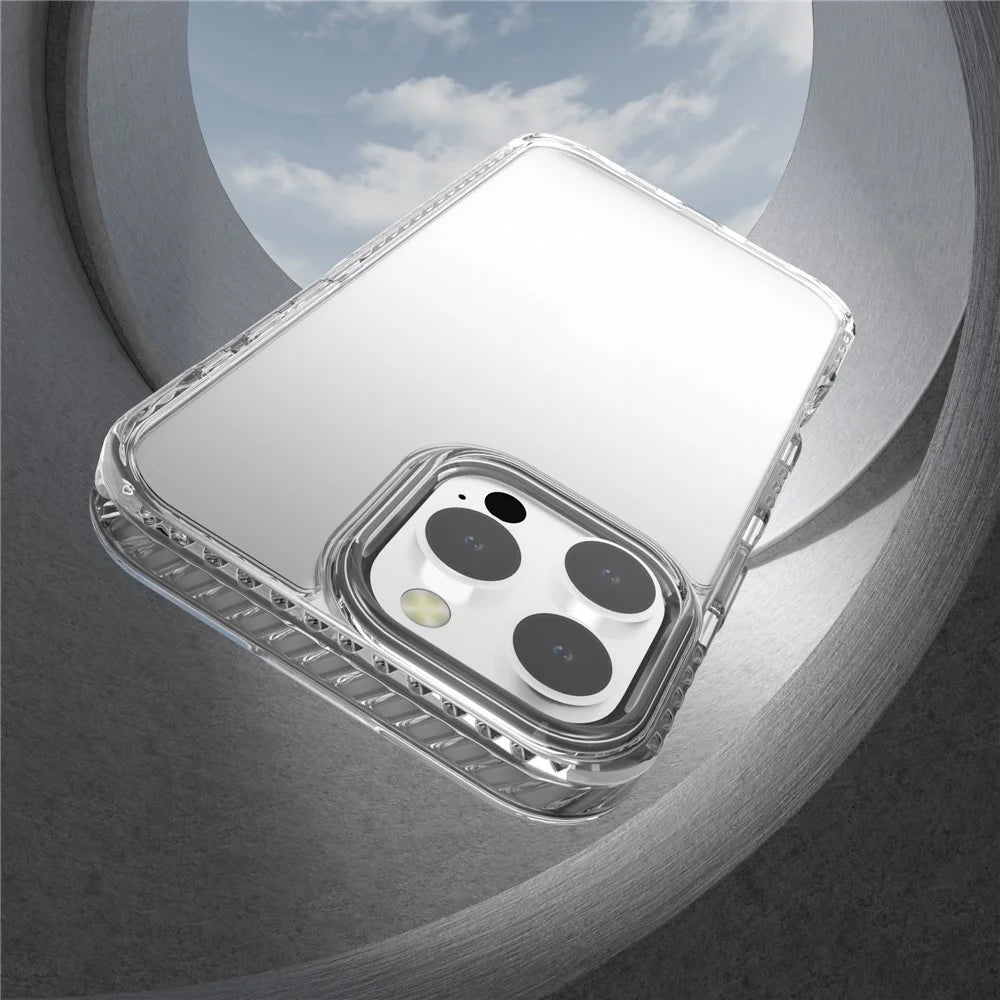 Anti-Scratch Phone Cover for iPhone 15 Pro Max Clear Phone Case PC+TPU Shell - Orange - 6