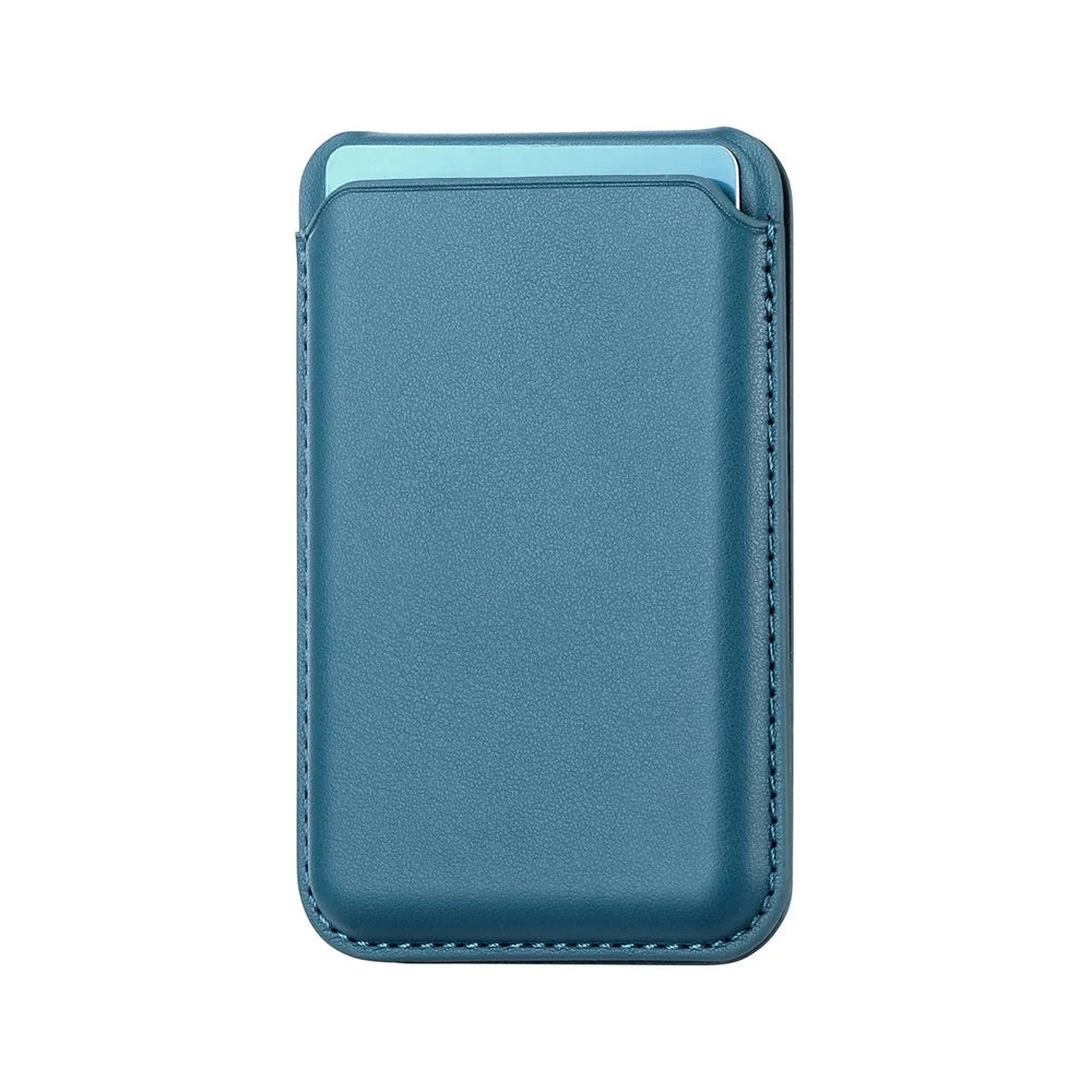 KB-63 Adhesive Phone Card Bag Wallet Kickstand Leather Phone Card Holder - Blue - 2