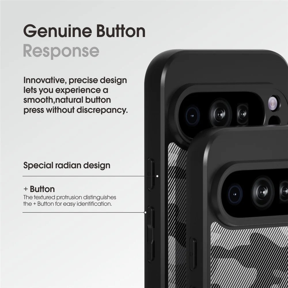 IBMRS For Google Pixel 9 Pro Case Shockproof Anti-Scratch TPU+PC Phone Cover - Matte Black - 4