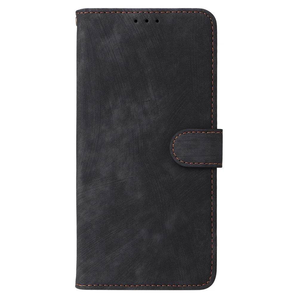 For vivo X100 Ultra 5G Case with Hand Strap RFID Blocking Wallet Leather Cover - Black - 6