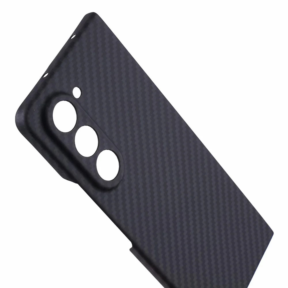 For Samsung Galaxy Z Fold6 5G Case 1500D Coarse Texture Aramid Fiber Phone Cover Precision Cut-Out - Black - 6
