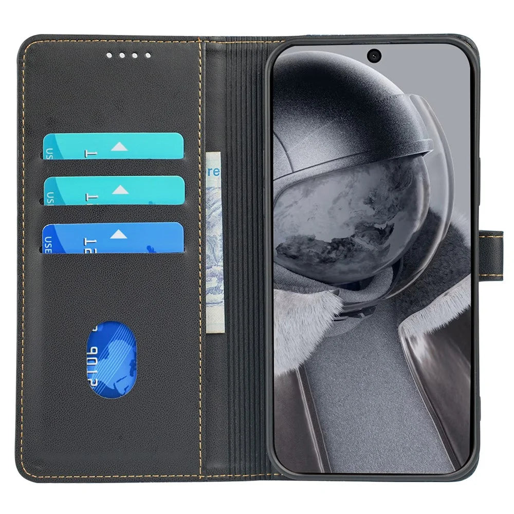 For HMD Pulse Pro  /  Pulse+  /  Pulse Case Magnetic Clasp Four-Leaf Clover Leather Phone Cover - Black - 2