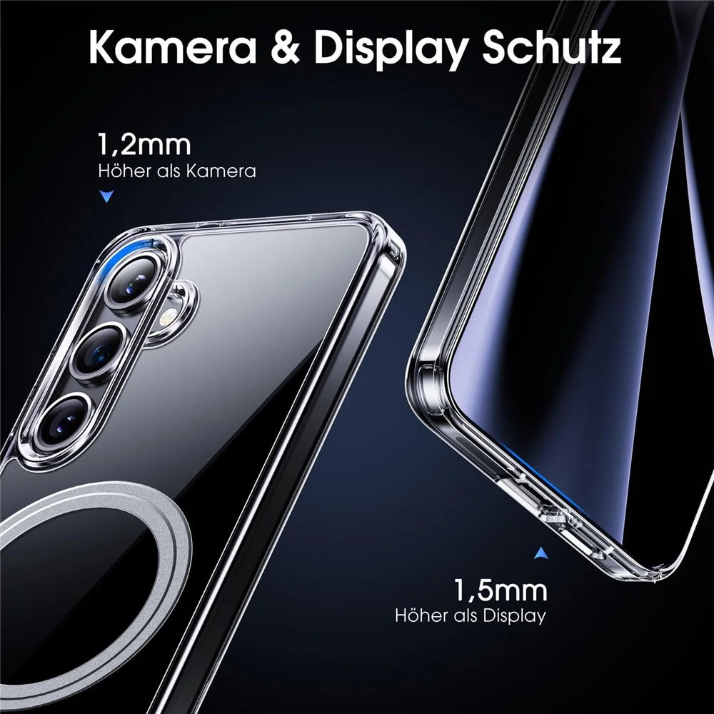 For Samsung Galaxy S24+ Case Magnetic TPU+PC Transparent Anti-Drop Phone Cover - 4