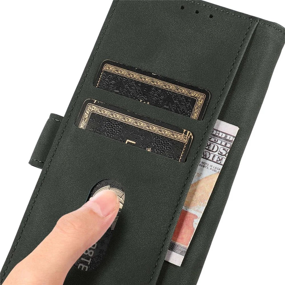 KHAZNEH For Samsung Galaxy A16 5G / A16 4G Stand Case PU Leather Wallet Phone Cover - Green - 4