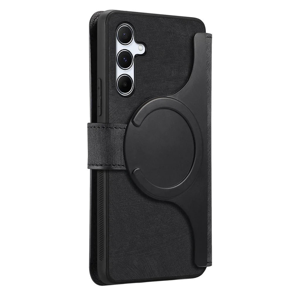 For Samsung Galaxy A35 5G Magnetic Case CASENEO Detachable Leather Phone Wallet Cover - Black - 7