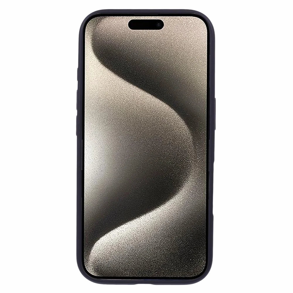 X-LEVEL PITHY STONE II For iPhone 16 Magnetic Case PC+TPU Back Cover Kickstand - Black - 2