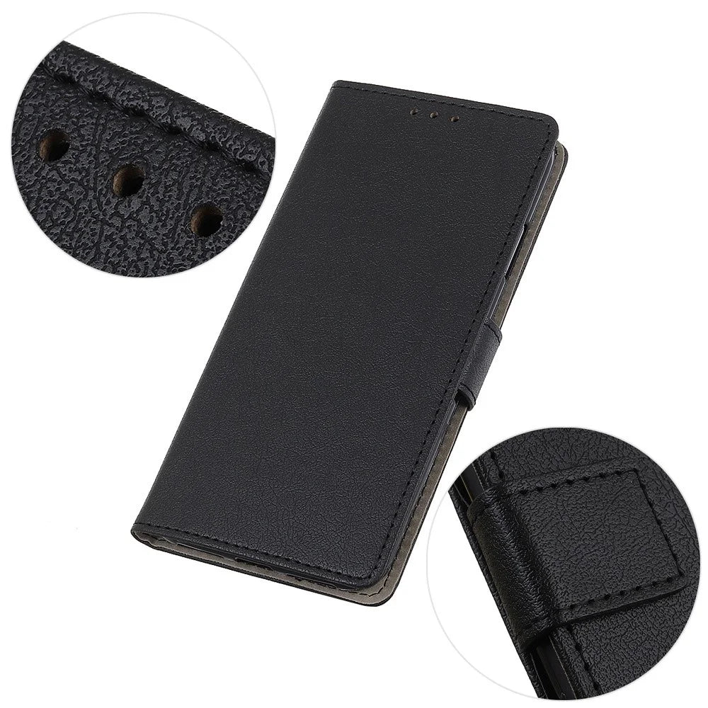 For Samsung Galaxy A16 5G / A16 4G Case PU Leather Stand Wallet Phone Cover - Black - 4