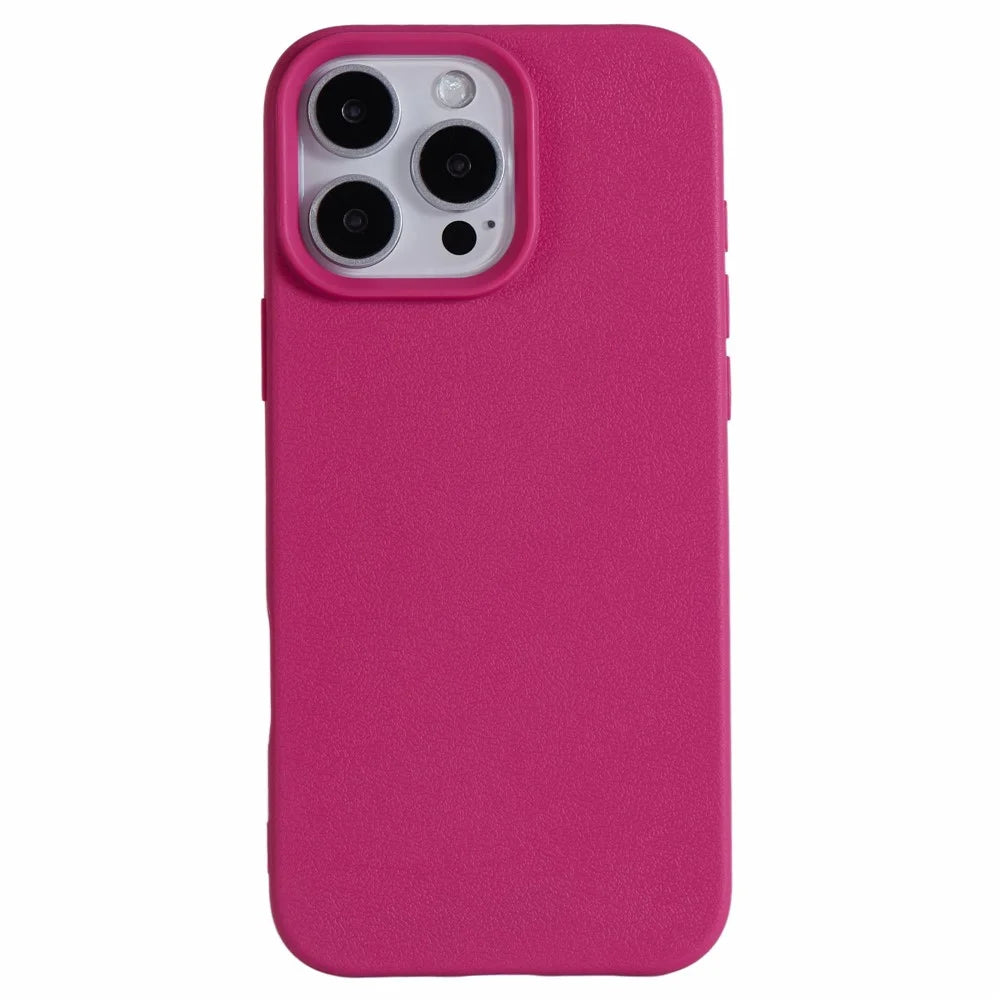 For iPhone 13 Pro Case Litchi Texture TPU Shockproof Phone Cover - Rose - 1