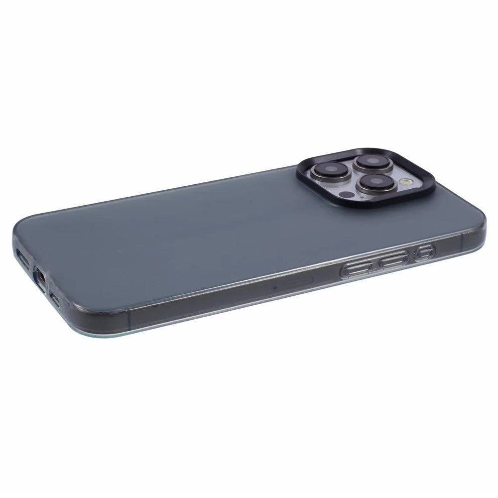 DME Series For iPhone 14 Pro Max Case Matte TPU Shockproof Phone Cover - Translucent Black - 4