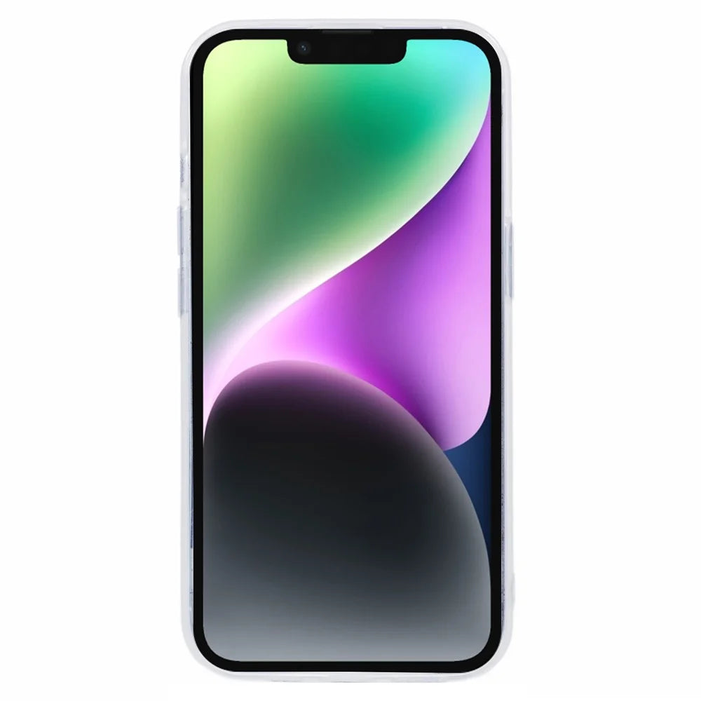 DME Series For iPhone 14 Case Matte TPU Shockproof Phone Cover - Translucent White - 2