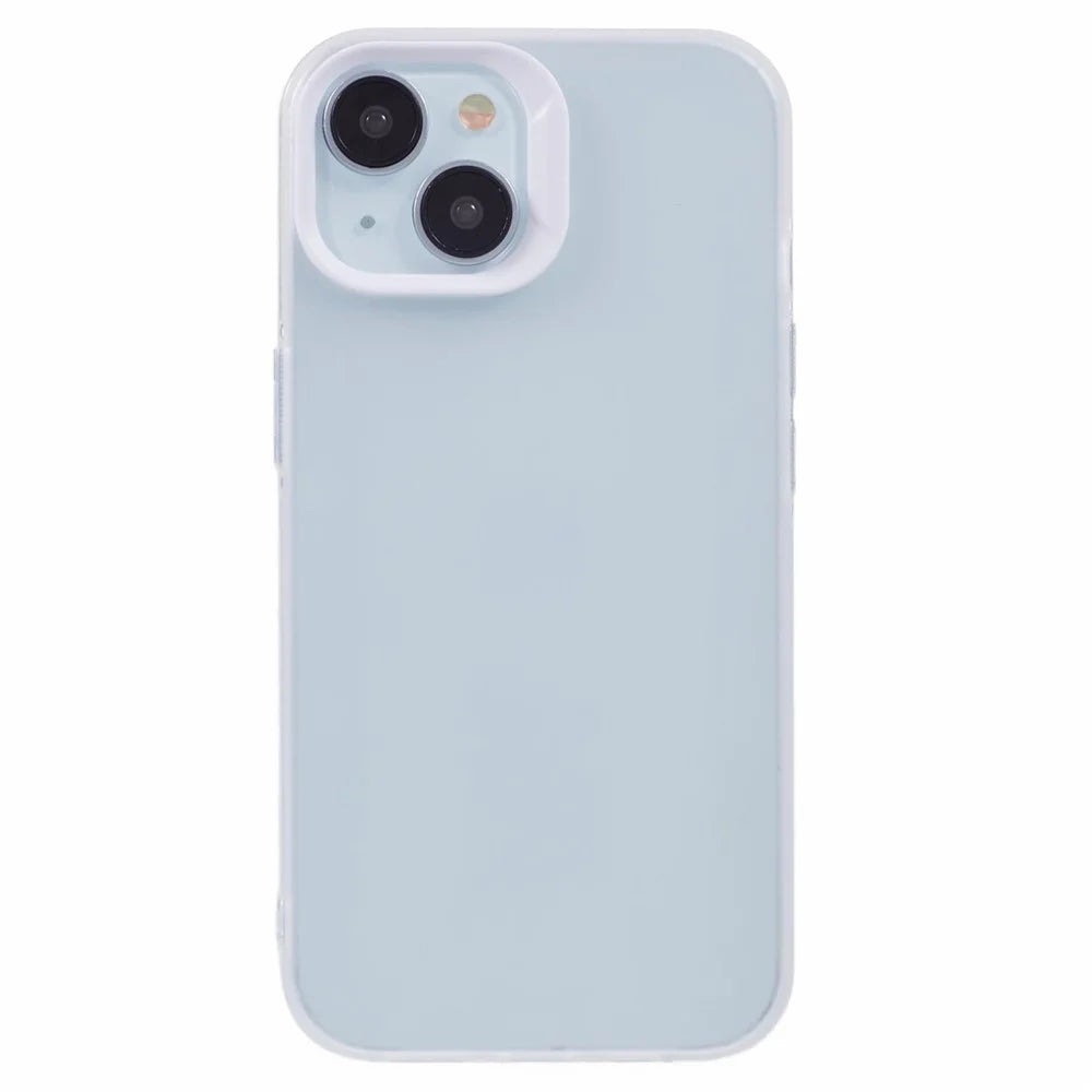 DME Series For iPhone 14 Case Matte TPU Shockproof Phone Cover - Translucent White - 3
