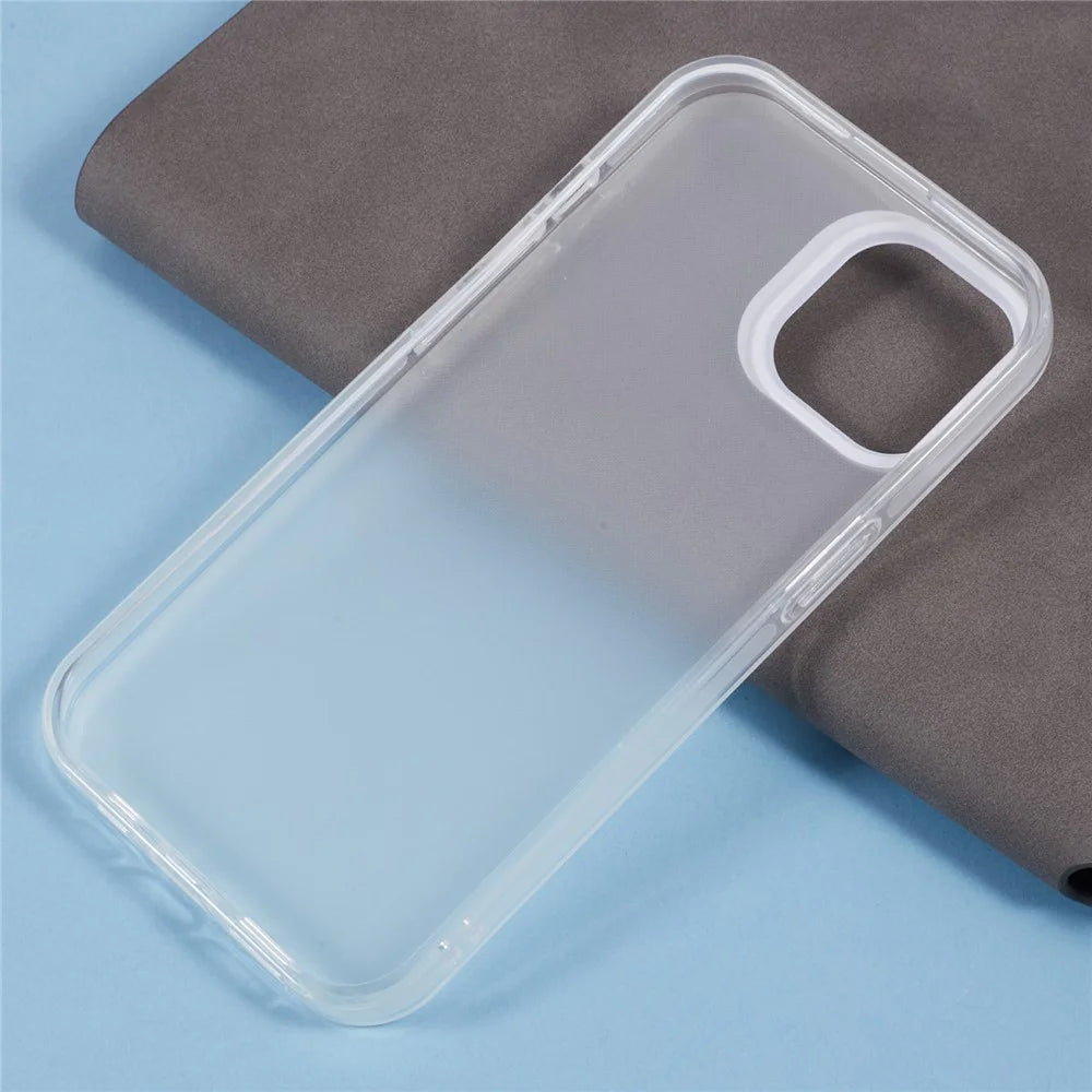 DME Series For iPhone 14 Case Matte TPU Shockproof Phone Cover - Translucent White - 6