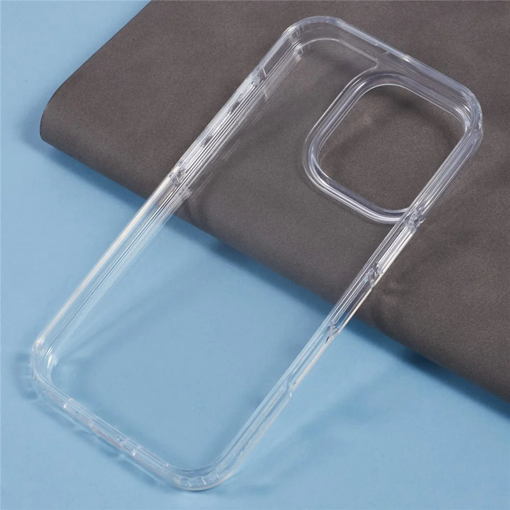 X-LEVEL For iPhone 16 Pro Case Acrylic+Silicone Anti-Scratch Clear Back Phone Cover - Transparent - 6