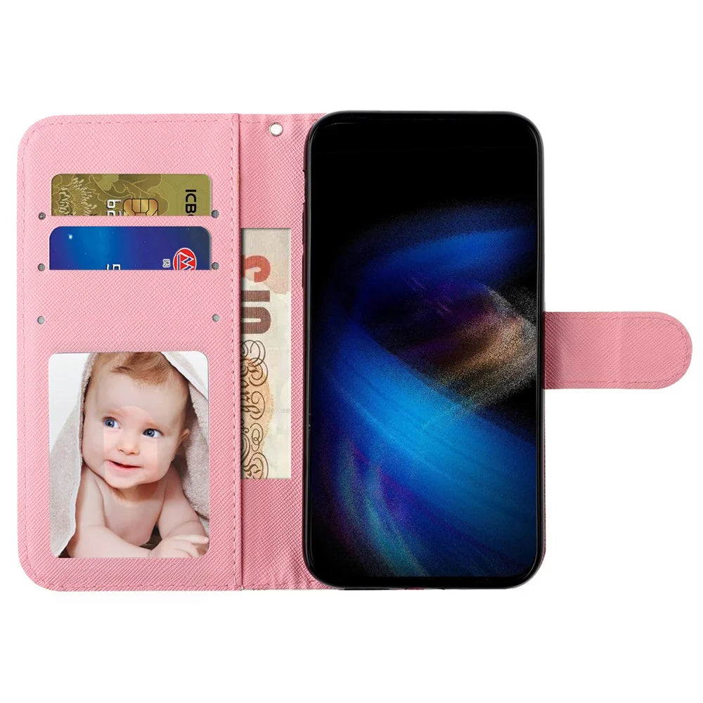 For Samsung Galaxy A08 5G / A08 4G / A07 4G / A06 4G / A06 5G Case 3D Pattern Printed Phone Leather Phone Cover - Bears - 2