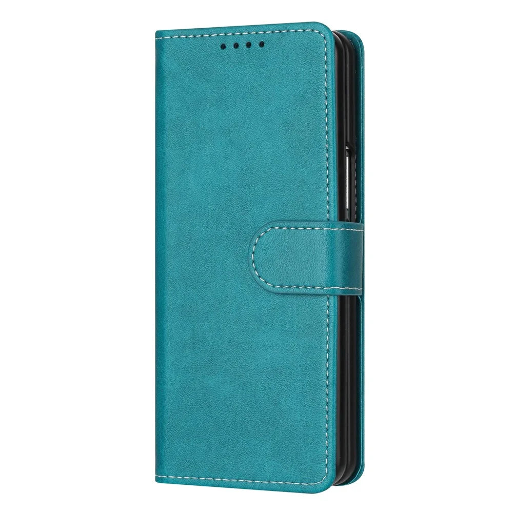 For Samsung Galaxy Z Fold5 5G Case Stand Wallet Folio PU Leather Phone Cover - Green - 5