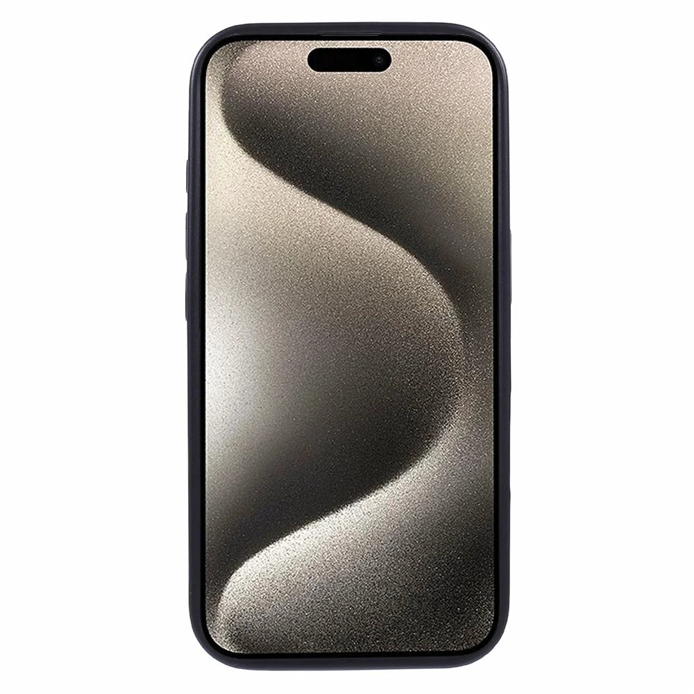 X-LEVEL For iPhone 16 Case Geometric PC+TPU+Leather Anti-Scratch Phone Cover - Black - 2