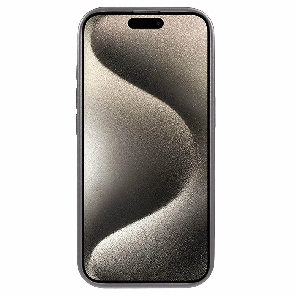 X-LEVEL For iPhone 16 Pro Case Geometric PC+TPU+Leather Anti-Scratch Phone Cover - Titanium Grey - 2