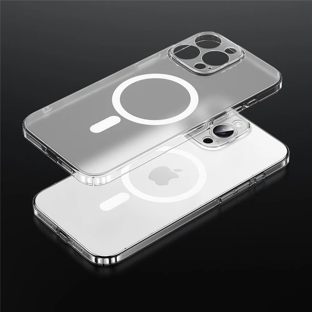 SULADA For iPhone 16 Pro Case Compatible with MagSafe PC+TPU Matte Translucent Back Cover - 1