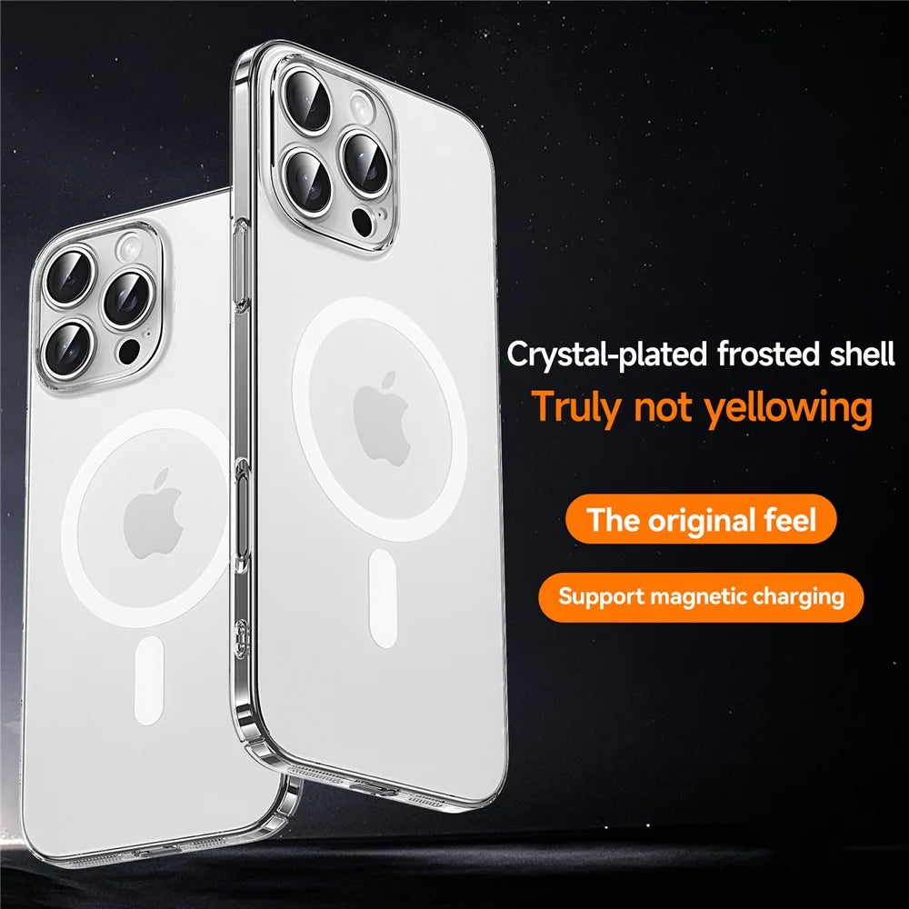 SULADA For iPhone 16 Pro Max Case Compatible with MagSafe PC+TPU Matte Translucent Back Cover - 2