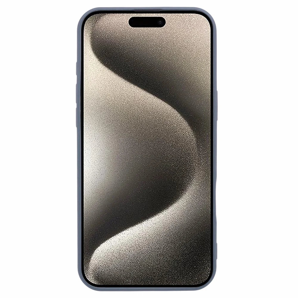 For iPhone 16 Plus Case Matte TPU Non-Slip Protective Phone Cover - Grey - 2