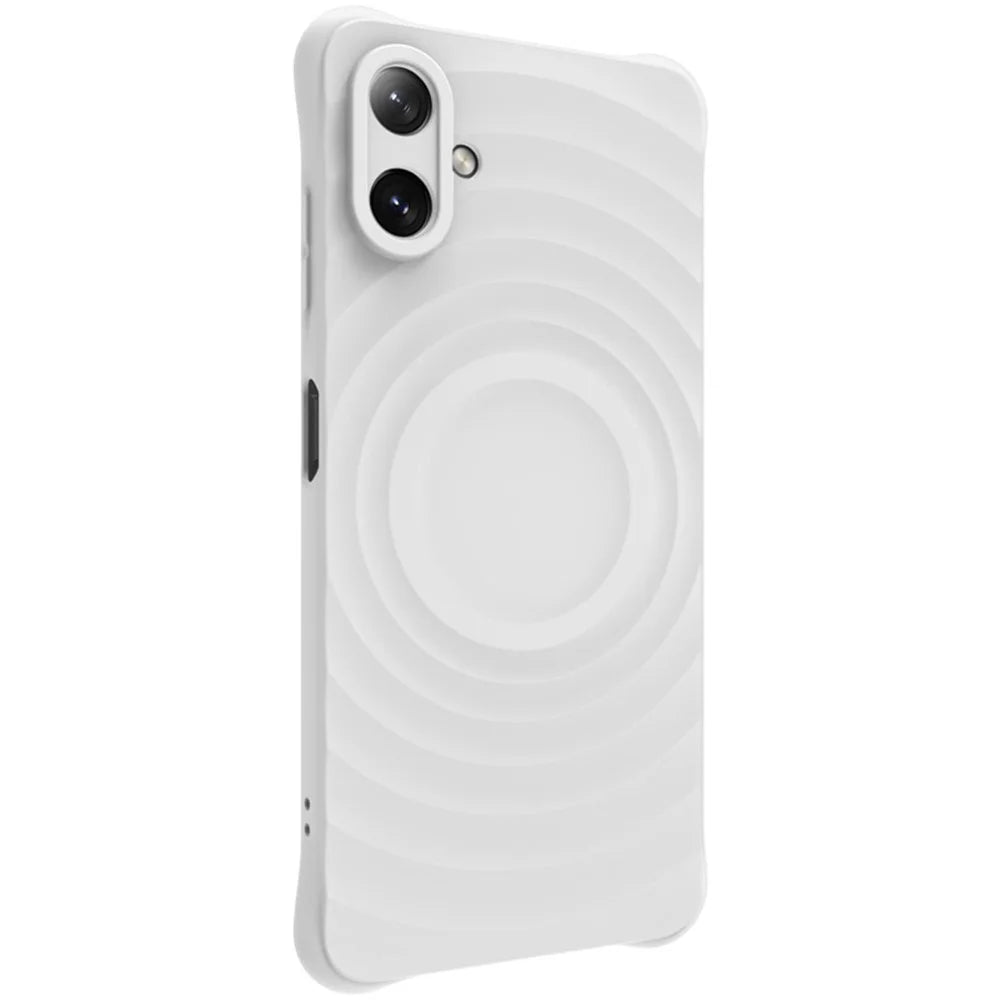 IMAK UC-6 Series for Samsung Galaxy A06 4G Case Water Drop Texture Anti-Skid Matte TPU Cover - Matte White - 4