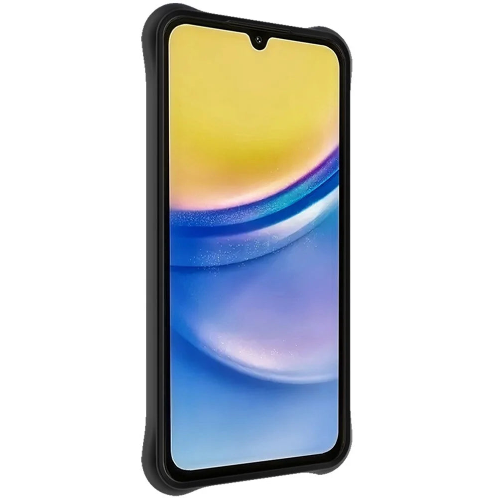IMAK UC-6 Series for Samsung Galaxy A16 Case Water Drop Texture Anti-Skid Matte TPU Cover - Matte Black - 5