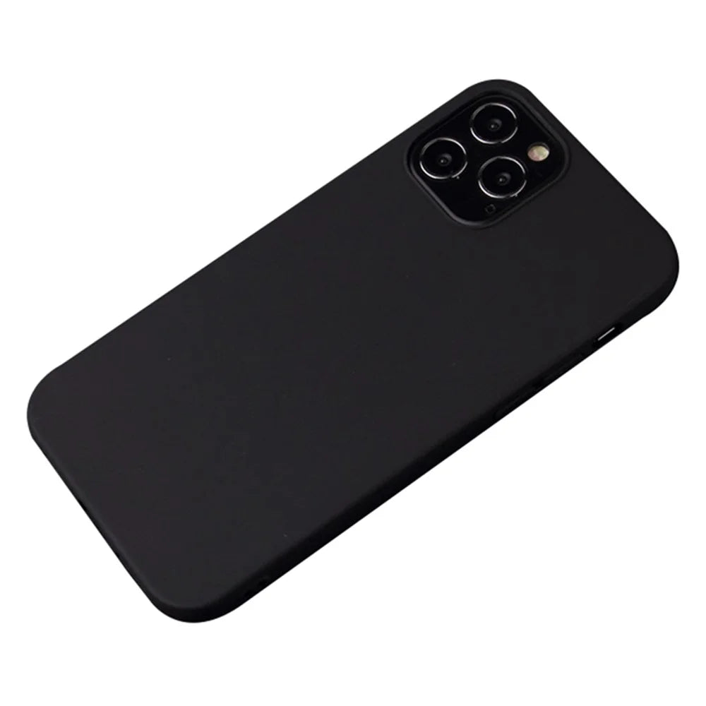 For iPhone 16 Pro Max TPU Phone Case Matte Anti-Fingerprint Protective Cover - Black - 1