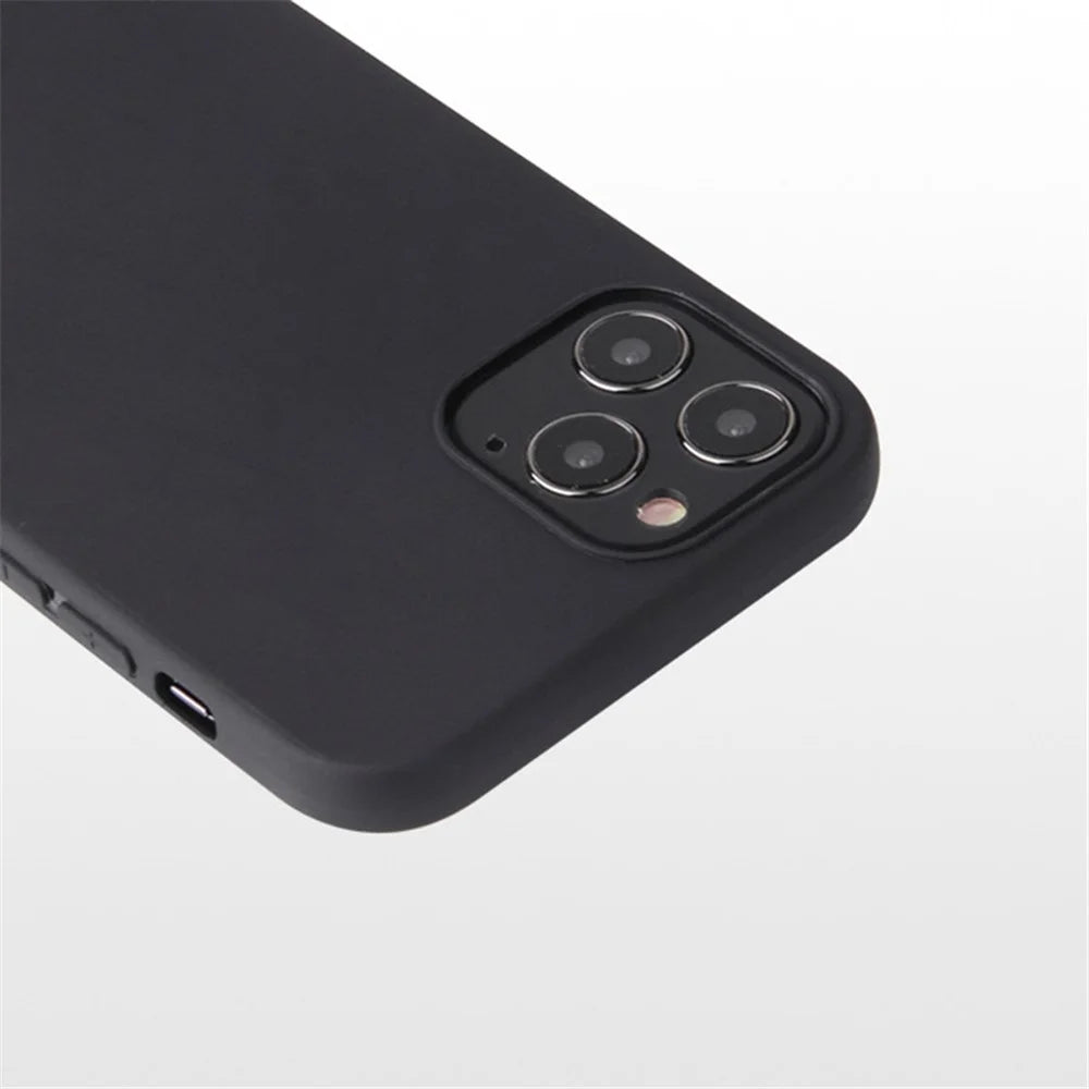 For iPhone 16 Pro Max TPU Phone Case Matte Anti-Fingerprint Protective Cover - Black - 7