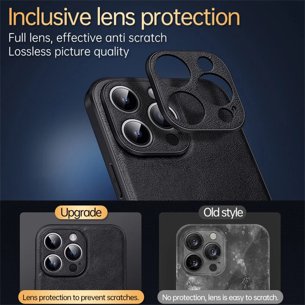 SULADA For iPhone 16 Pro Case PU Leather+TPU+PC Back Phone Cover - Black - 2