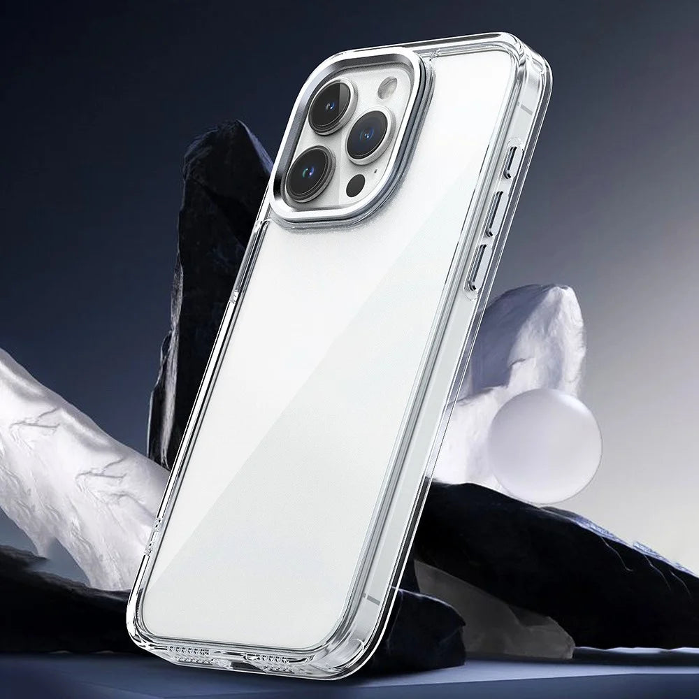 For iPhone 16 Pro Clear Case Shockproof TPU+PC Hybrid Phone Cover - Transparent - 5