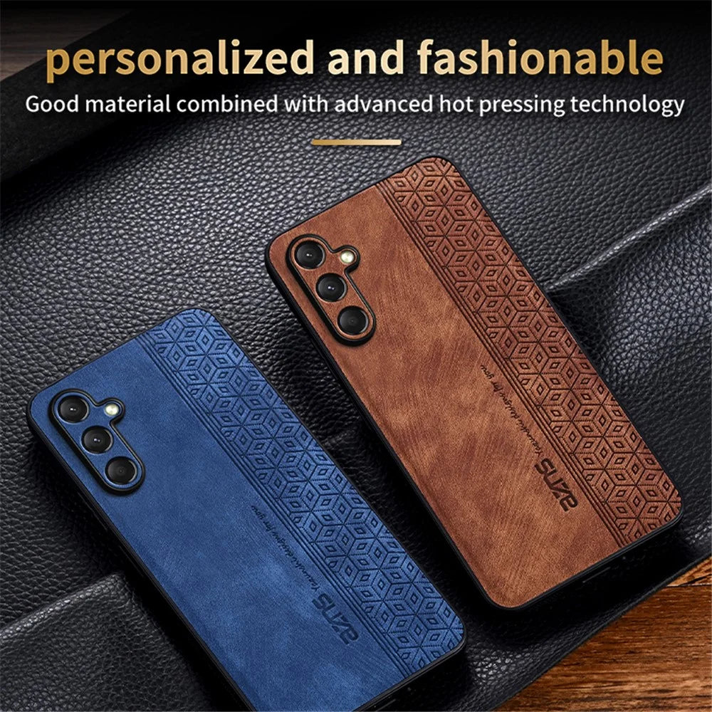 AZNS For Samsung Galaxy A16 5G / A16 4G Case Protective PU Leather Covered TPU Phone Shell - Brown - 6