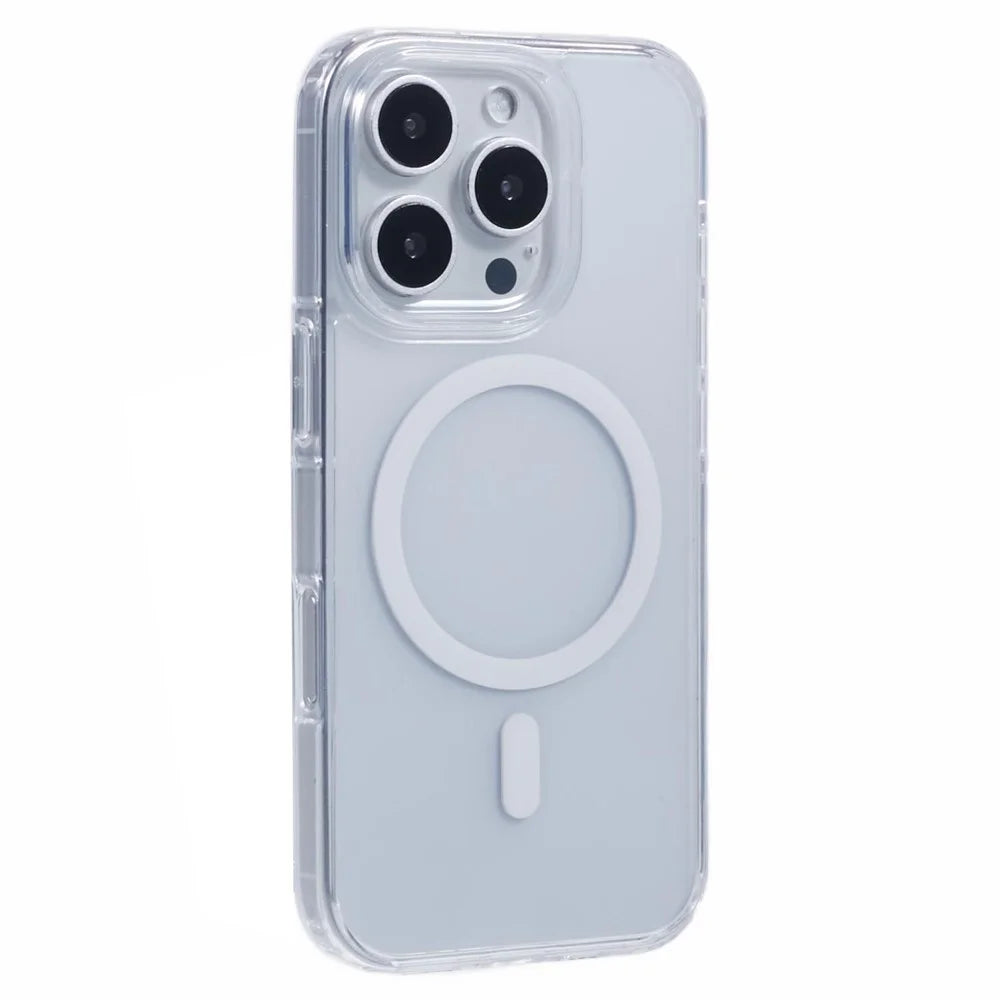 X-LEVEL For iPhone 16 Pro Case Compatible with MagSafe PC+TPU Matte Phone Cover - Transparent - 1