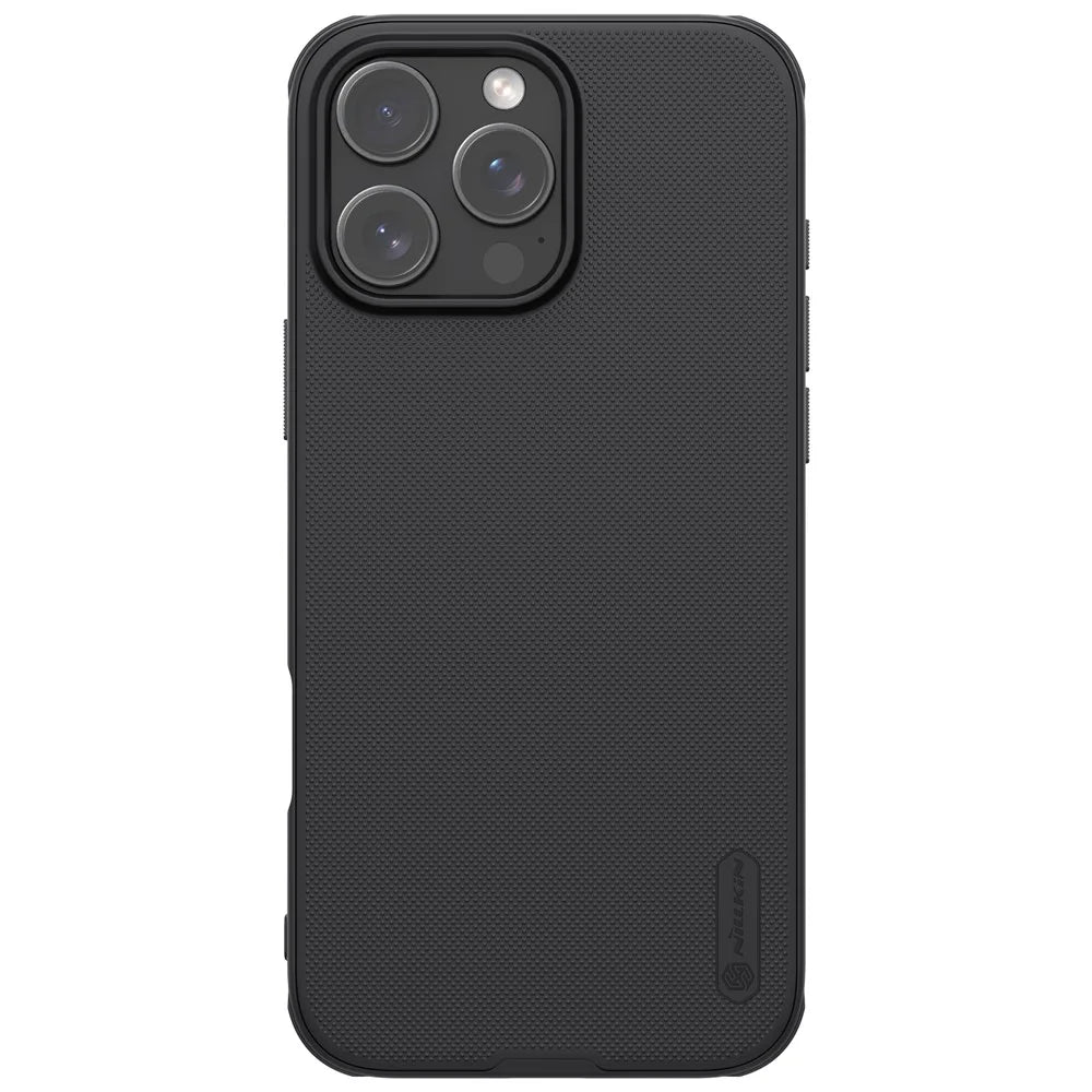 NILLKIN Super Frosted Shield Pro For iPhone 16 Pro Max Case Matte PC+TPU Phone Cover - Black - 1