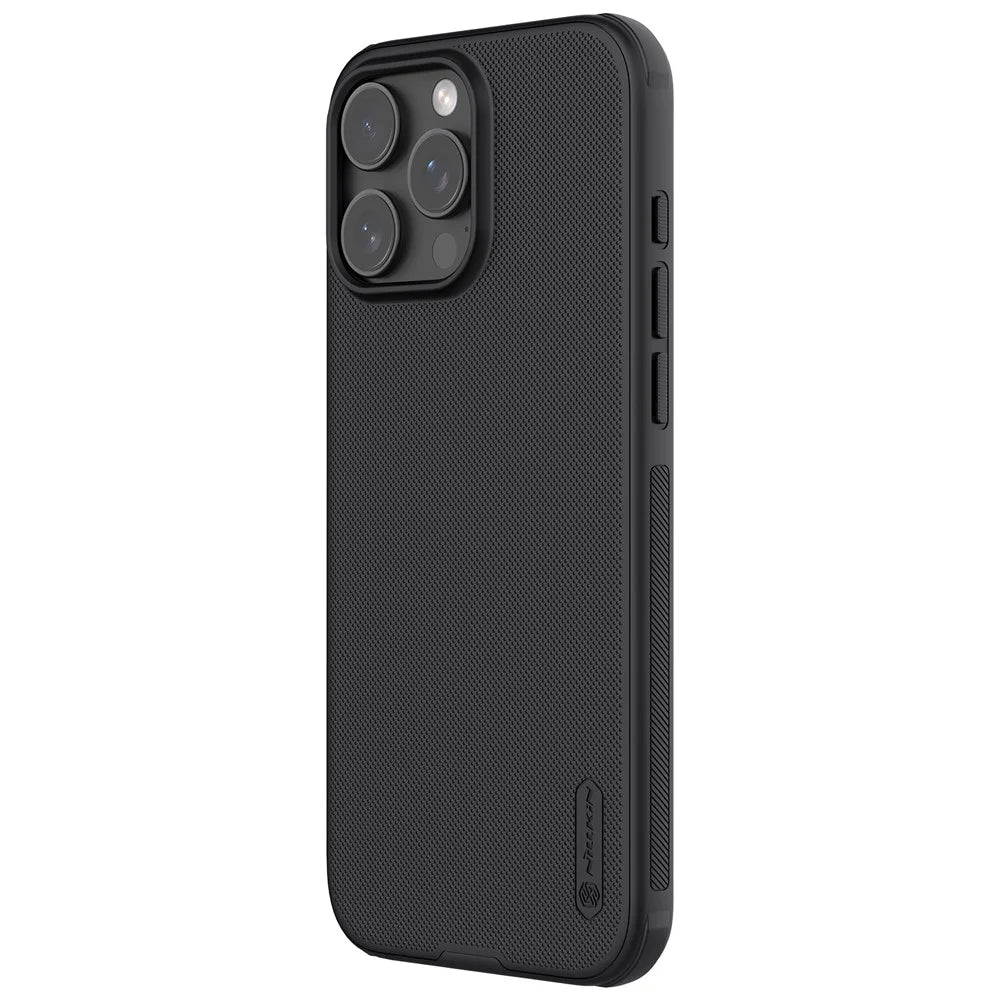 NILLKIN Super Frosted Shield Pro For iPhone 16 Pro Max Case Matte PC+TPU Phone Cover - Black - 2