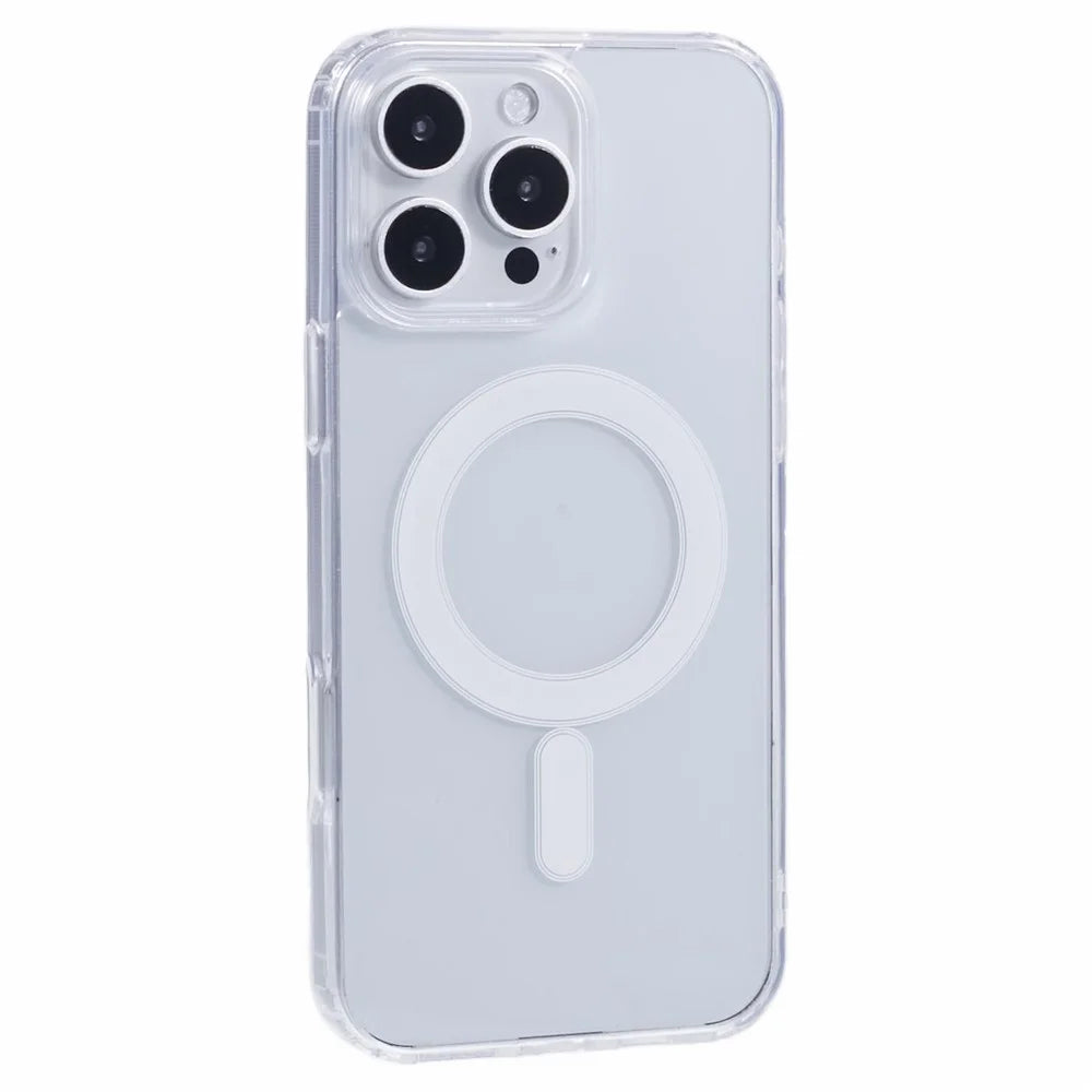 For iPhone 16 Pro Max Clear Case Acrylic+TPU Phone Cover Compatible with MagSafe - 1