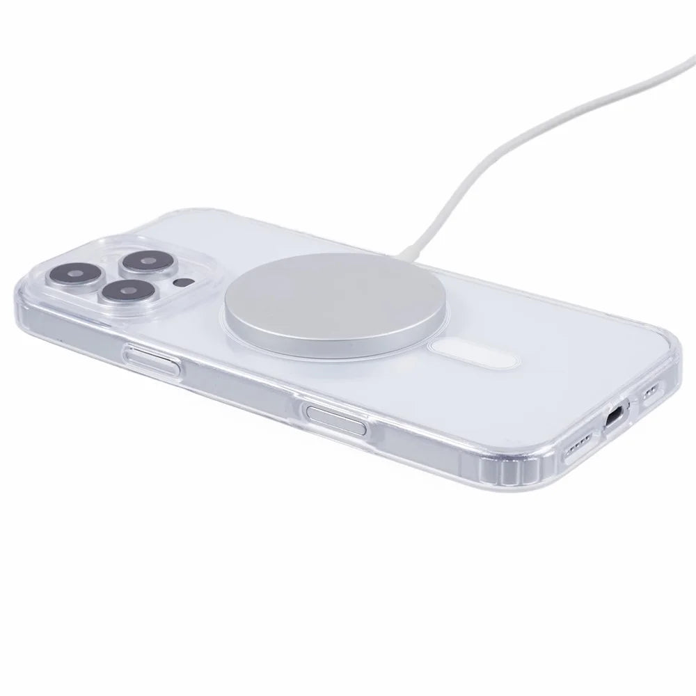 For iPhone 16 Pro Clear Case Acrylic+TPU Phone Cover Compatible with MagSafe - 4