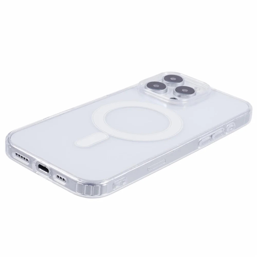 For iPhone 16 Pro Clear Case Acrylic+TPU Phone Cover Compatible with MagSafe - 5