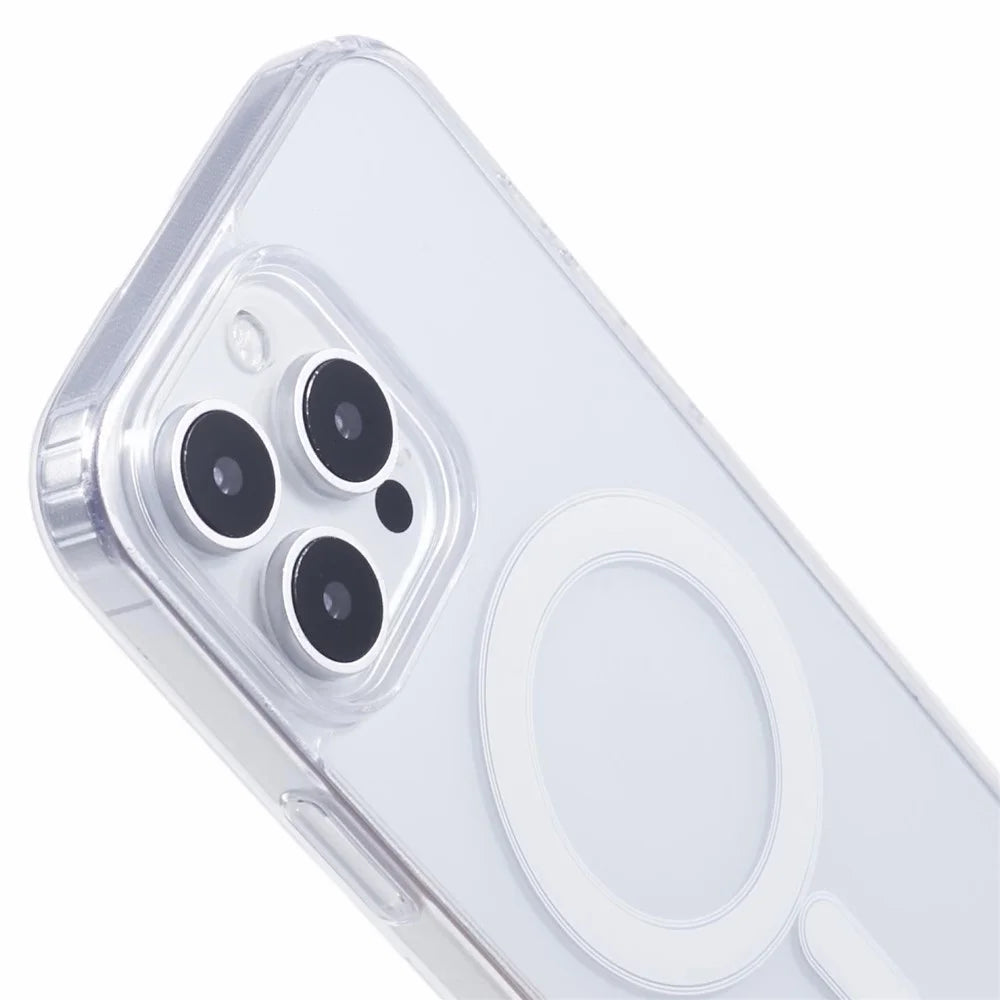 For iPhone 16 Pro Clear Case Acrylic+TPU Phone Cover Compatible with MagSafe - 6