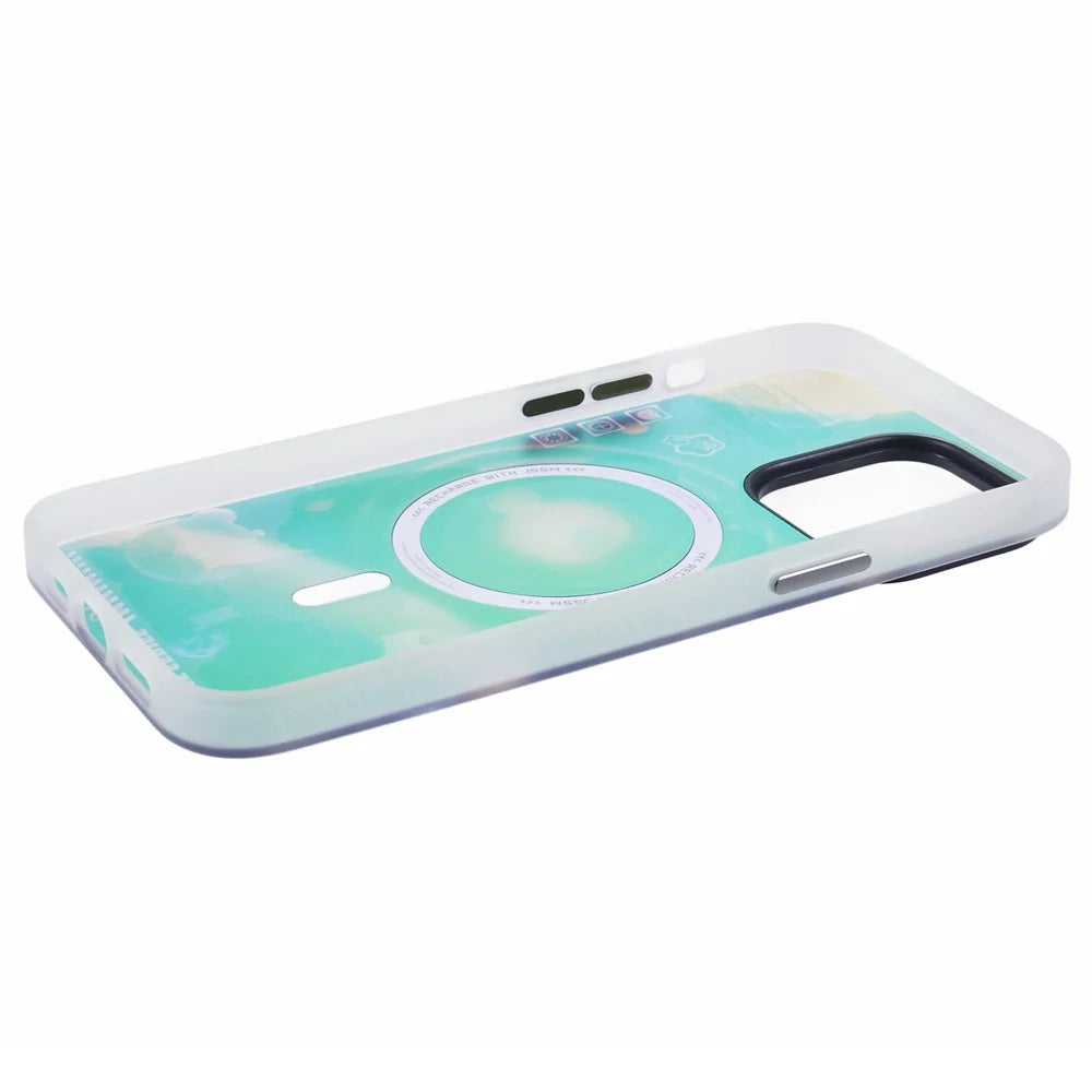 JAUCASE For iPhone 15 Pro Max Case Compatible with MagSafe Bear Pattern PC+TPU Matte Phone Cover - Space Explore Bear - 5
