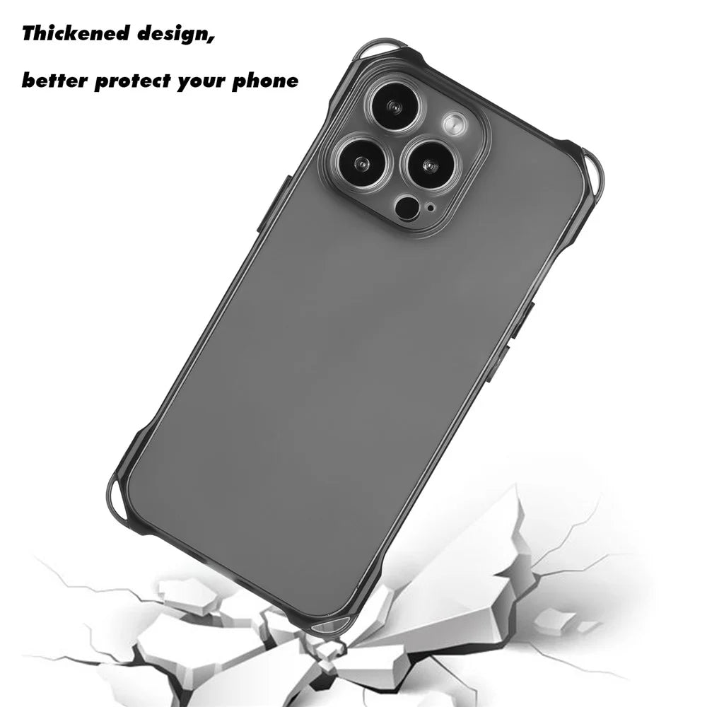 For iPhone 16 Pro Max TPU Case Four Corner Drop-Proof Back Cover - Black - 2