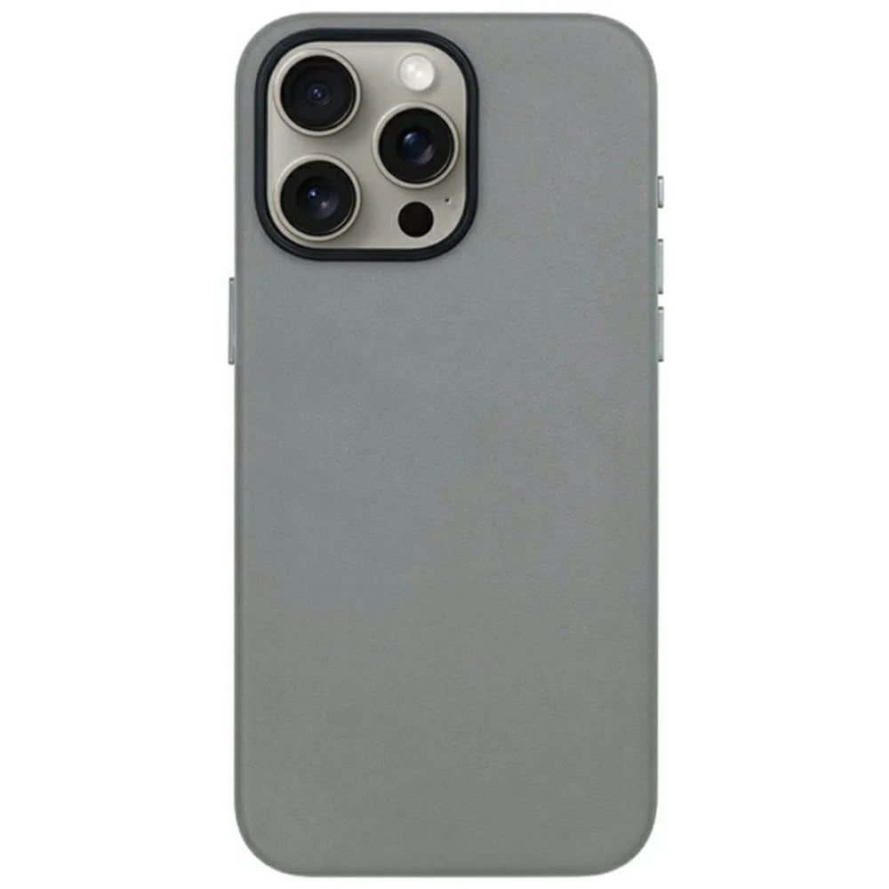 KZDOO For iPhone 16 Pro Max Case Compatible with MagSafe PU+PC Shockproof Phone Cover - Titanium Grey - 1